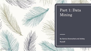 ENGI 305 Data Mining Part 1