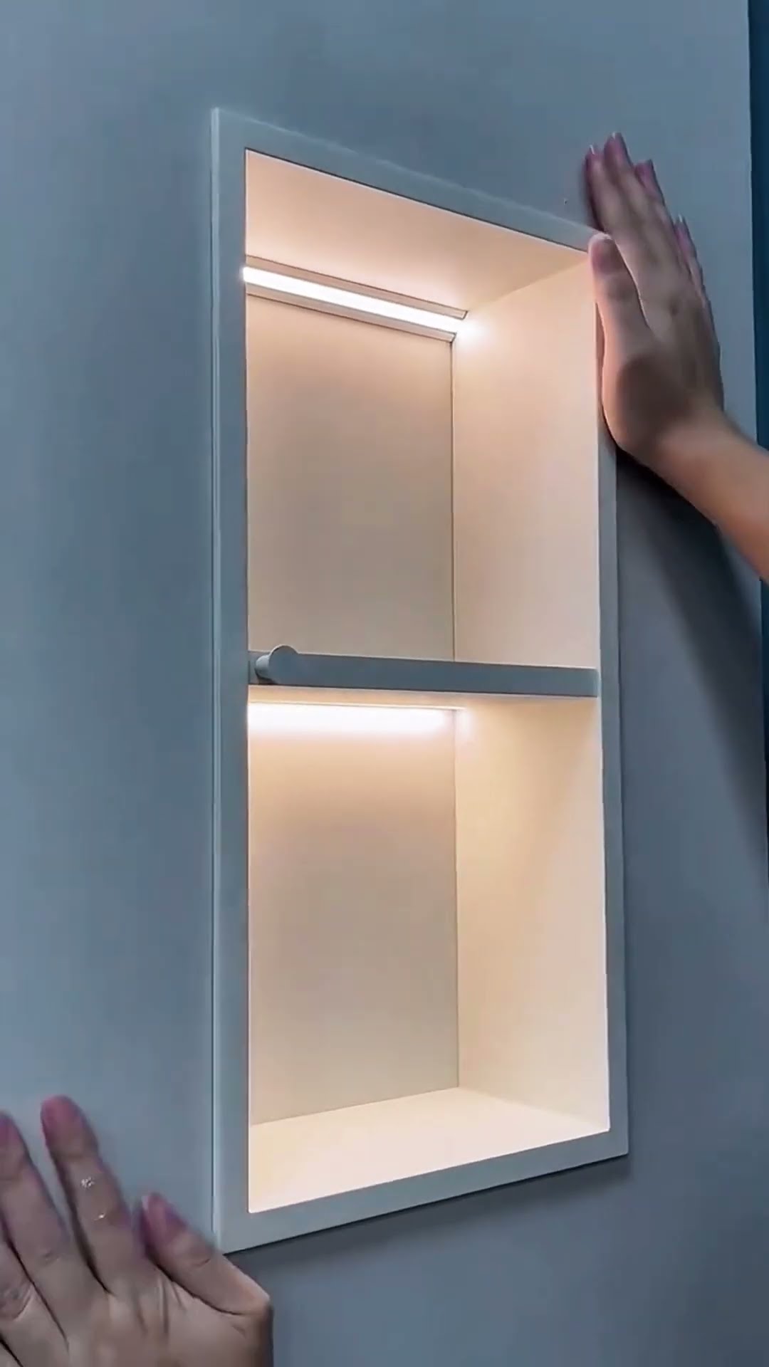 Multi color wall cabinet installation process