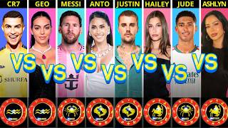 Who Has the BEST Life? 👑 Ronaldo & Georgina vs Messi & Antonela vs Justin & Hailey vs Jude & Ashlyn