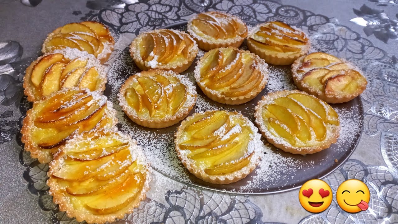 🔴أروع ميني تارت هشييشة كاذذوب فالفم😋 بحشوة الكريم باتسيير والتفاح غادي يحمرولك وجهك مع ضيافك جربيهم👌