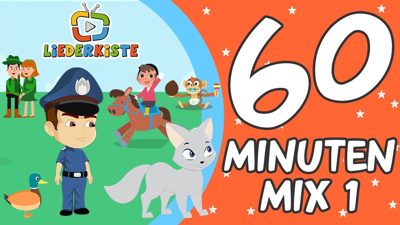 Kinderlieder Mix 60 Minuten - Fünf kleine Fische | Hoppe, hoppe Reiter | Grün, grün, grün + Weitere