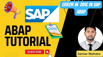 Table Field Error DDIC How to create Table  using SAP ABAP #DDIC #sap #tutorial #error  #beginners