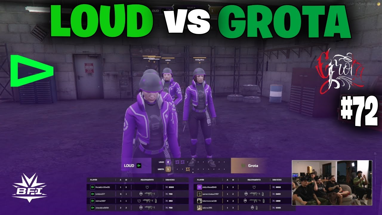 LOUD vs GROTA - BATTLE FIVE COMPETIÇAO NO GTA RP EP 72 - YouTube
