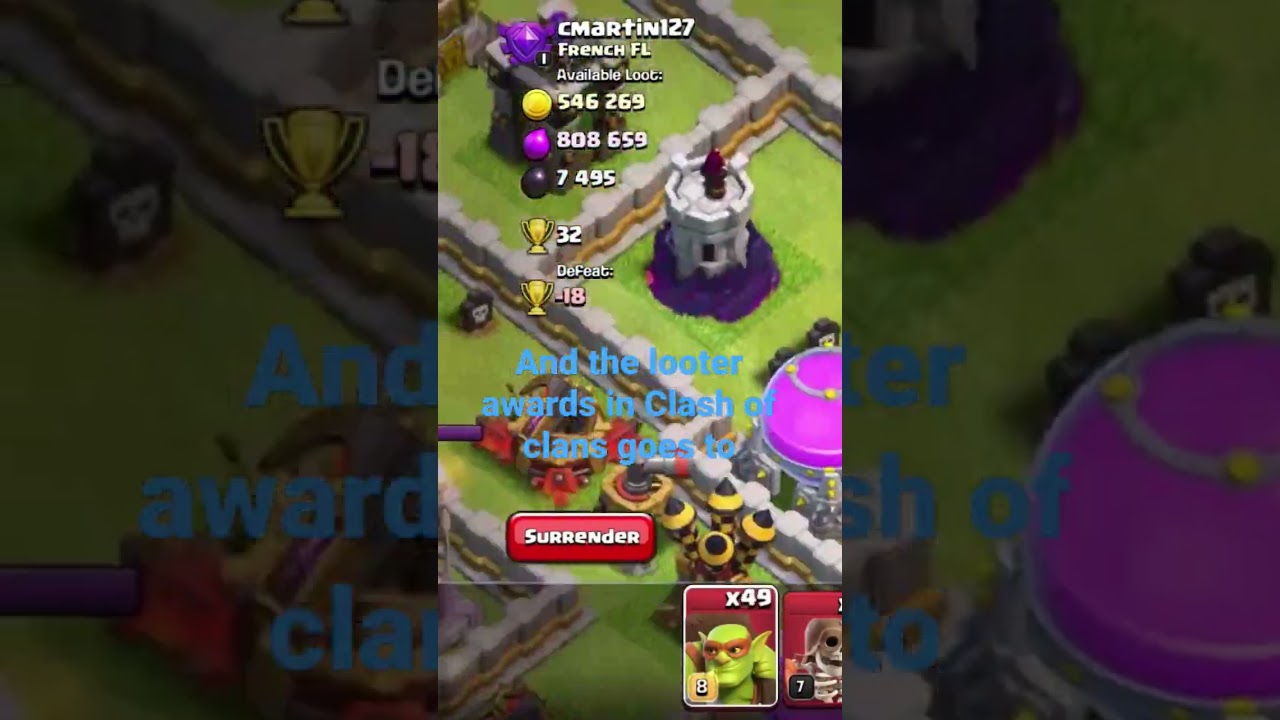 I get big loot in Clash of Clans. 