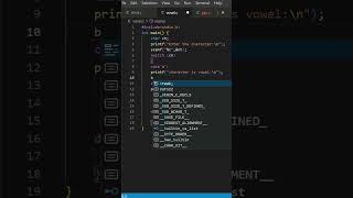 C  program to check vowel or consonant using switch case #shorts #shortvideo #cprogramming