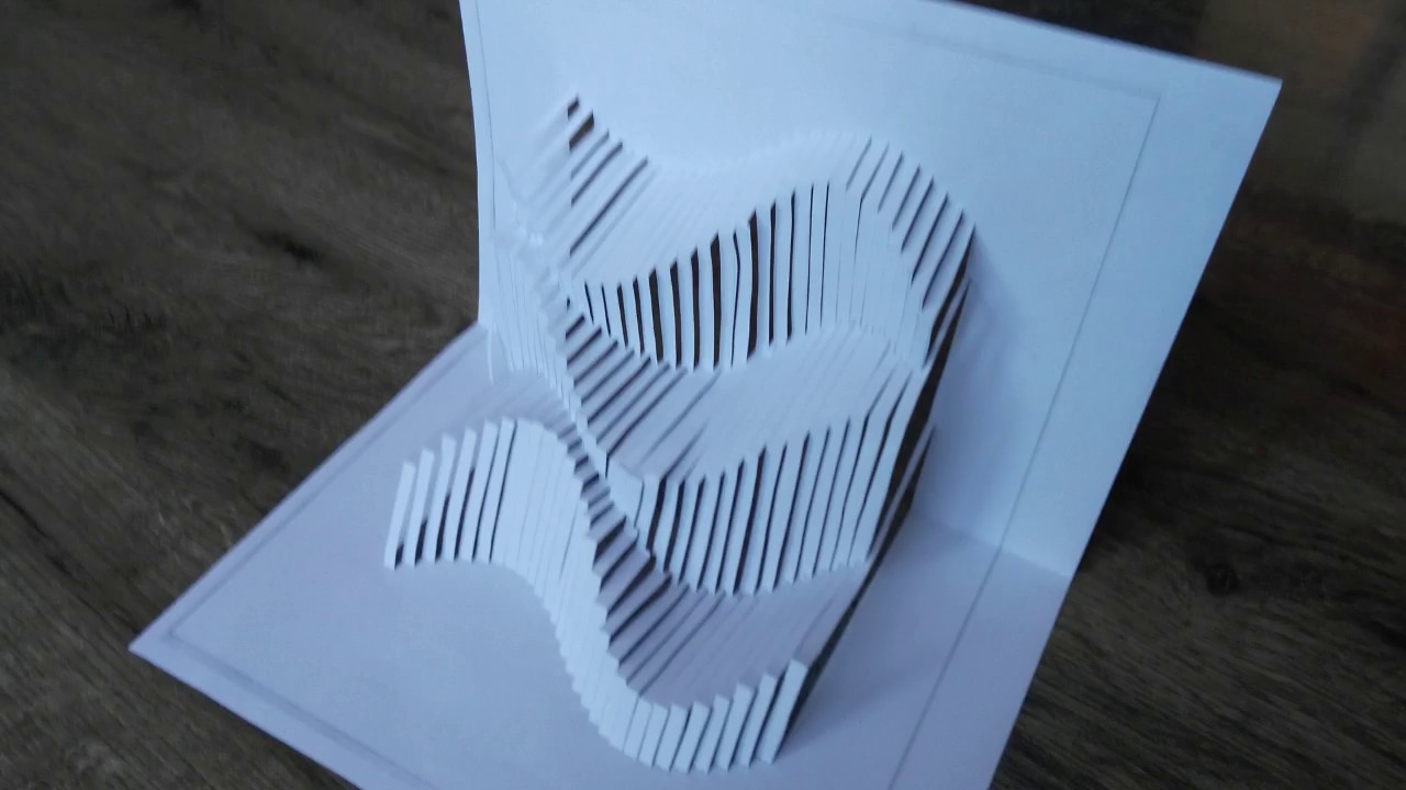 Waves Pop Up Card kirigami arcitecture make and learn diy YouTube
