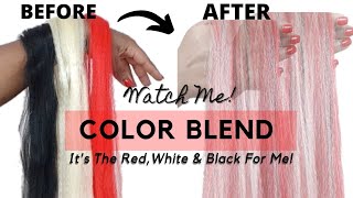 DIY How to: Color Blend Braiding Hair Using Xpression Braiding Hair|  Red, Black & 613