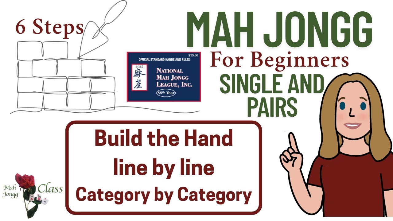 2025 National Mah Jongg League build the line by line category by category Singles and Pairs Section