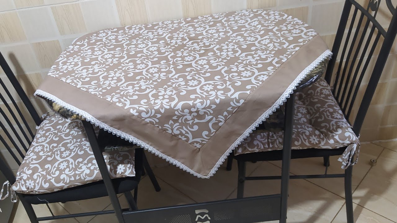 خياطة غطاء طاولة المطبخ بالحاشية بكل سهولة 😍👍 nappe de table
