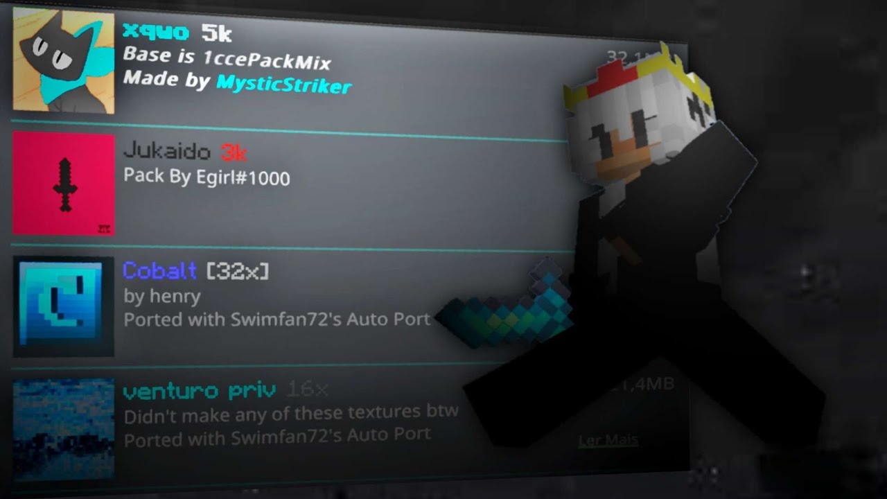 TOP 5 MELHORES TEXTURAS PRA MINECRAFT BEDROCK MCPE - texture pack pvp