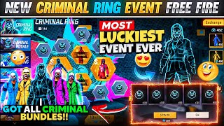 NEW CRIMINAL RING EVENT FREE FIRE | FREE FIRE ALL CRIMINAL BUNDLE RETURN EVENT | FREE FIRE NEW EVENT