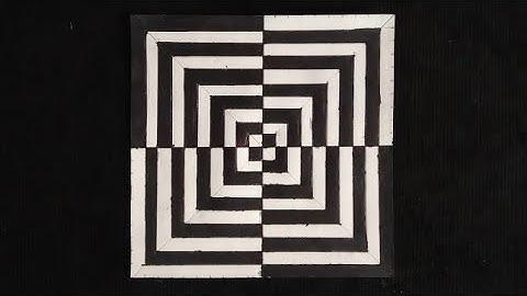 How To Draw Geometric Optical Illusion Art - 3D Trick Art on paper tutorial