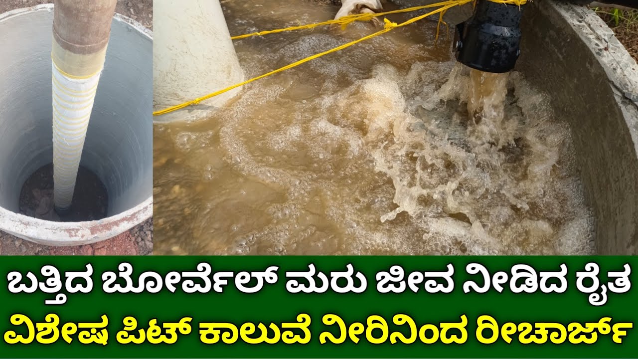 ಬತ್ತಿದ ಬೋರ್ವೆಲ್ ಗಳಿಗೆ ಮರು ಜೀವ ನೀಡಿದ ರೈತ | ಕಾಲುವೆ ನೀರಿನಿಂದ ರೀಚಾರ್ಜ್ | borewell recharge kannada