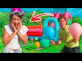 FIESTA SORPRESA DE CUMPLEAÑOS CON INFLABLE A MI HERMANITA !!