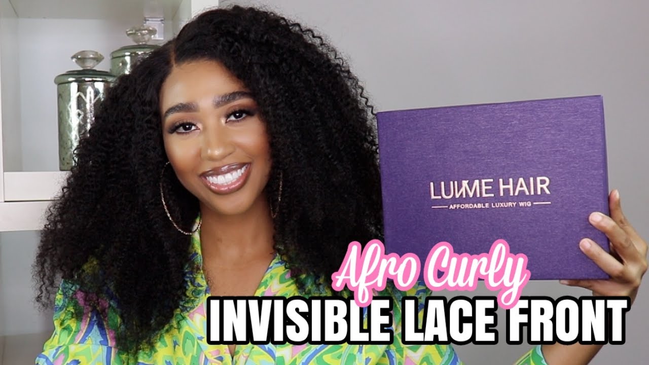 AFRO CURLY Lace Front Wig| Invisible Lace| 24 Inches| LUVME Hair Review