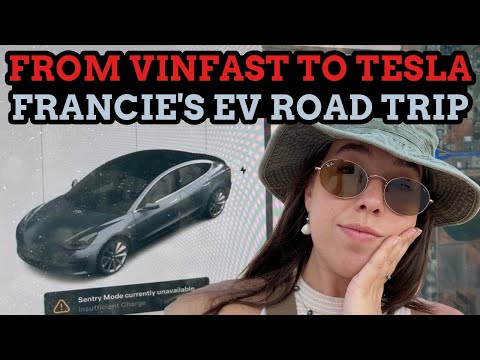 Francie Switched The VinFast For An Ancient Model 3! Her Longest Tesla Roadtrip So Far