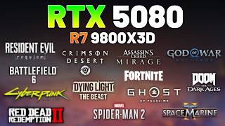 RTX 5080 + AMD R7 9800X3D - Test in 13 Games