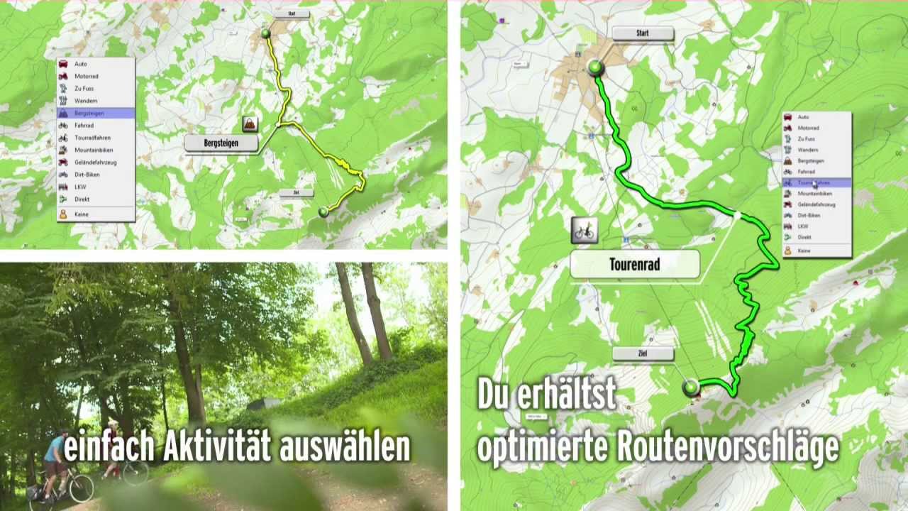 Garmin Topo Karten mit ActiveRouting - YouTube