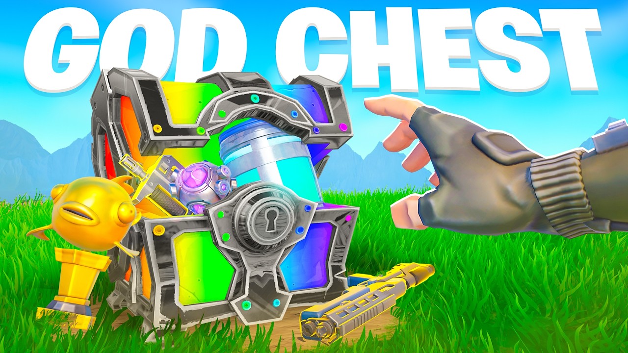 Fortnite but Chest give GOD Loot!