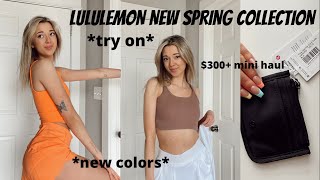 LULULEMON TRY ON HAUL SPRING COLLECTION 2022 - mini haul, new colours, review, unboxing, must haves