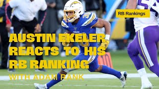 Austin Ekeler reacts to fantasy rankings