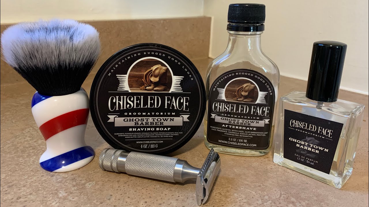 Chiseled Face Ghost Town Barber - A shave dedicated to my fiancée - YouTube