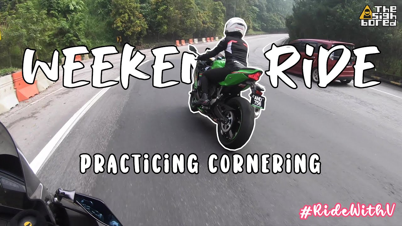 Biker girl practicing cornering on Kawasaki Ninja ZX-25R at Genting Highlands #RideWithV