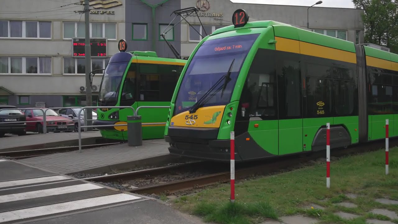 Poland, Poznań, tram 13 ride from Starołęka PKM to Junikowo