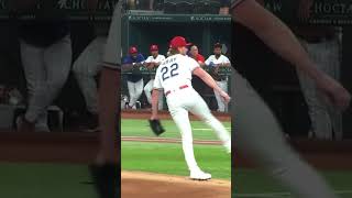 Jon Gray 97MPH Slow Motion Pitching Mechanics (3rd Base Side View) #mlb #pitching #pitchingmechanics