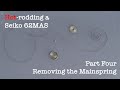 Removing the mainspring from a vintage Seiko watch movement