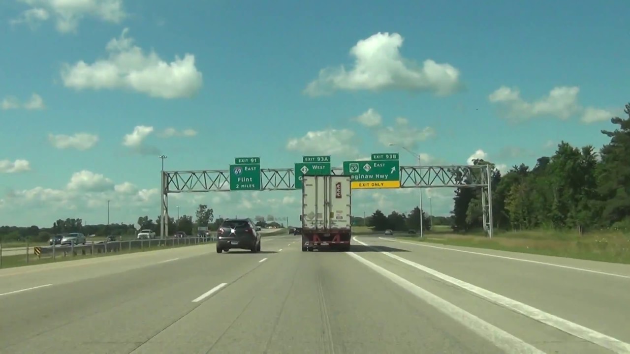 Michigan - Interstate 96 West - Mile Marker 100 to 80