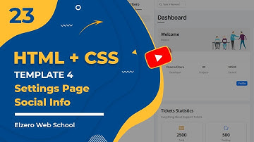 [Arabic] HTML & CSS Template Four 2022 #23 - Settings Page - Social Info