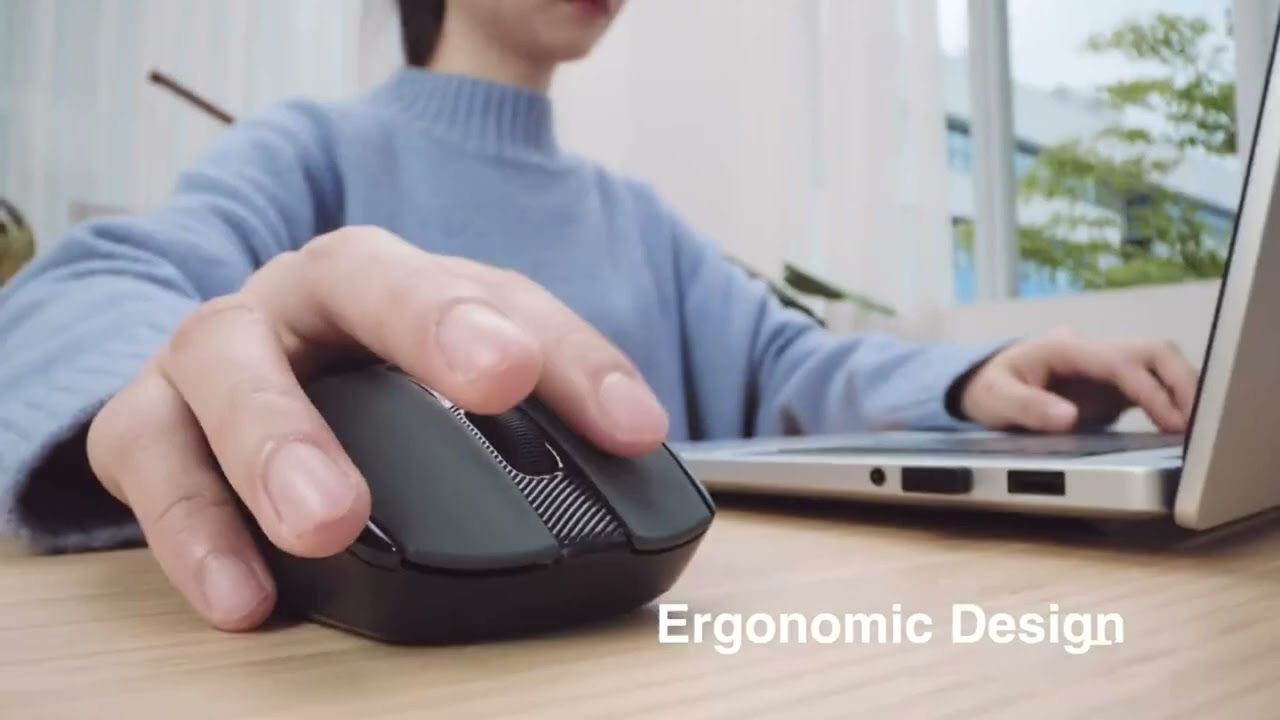 UGREEN Wireless Mouse Bluetooth Ergonomic | Silent Click Productivity Mouse