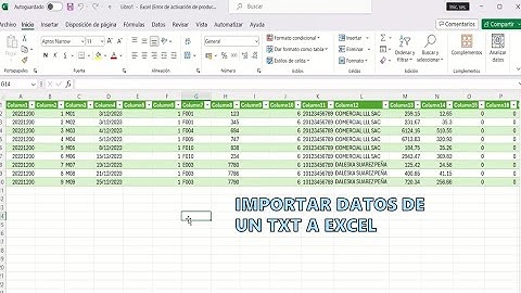 IMPORTAR DATOS DE UN ARCHIVO TXT A EXCEL EN TABLA DINAMICA