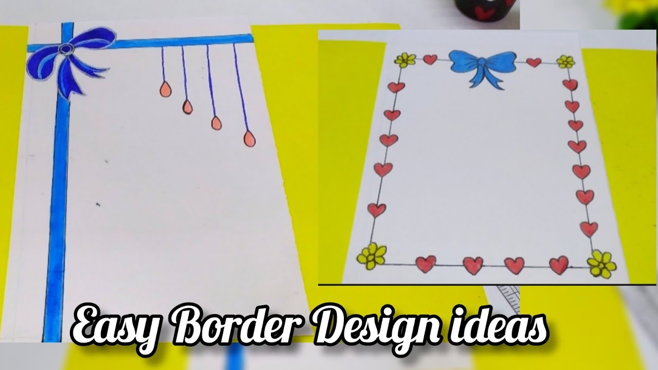 2 Easy Border Design ideas / How to draw easily Border Design / Border ...