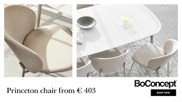 BoConcept Cy - The Kingston dining table and Princeton chair.
