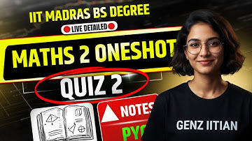 Maths 2 Quiz 2 Oneshot | Score 90% in Quiz 2 | Gen-Z IITian