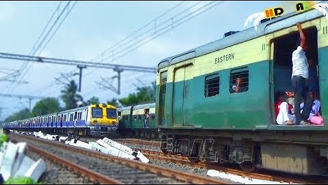 4 parallel trains crossing each other at a same time