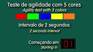 Teste de Agilidade - 5 Cores e 2 Segundos intervalo - Tela cheia