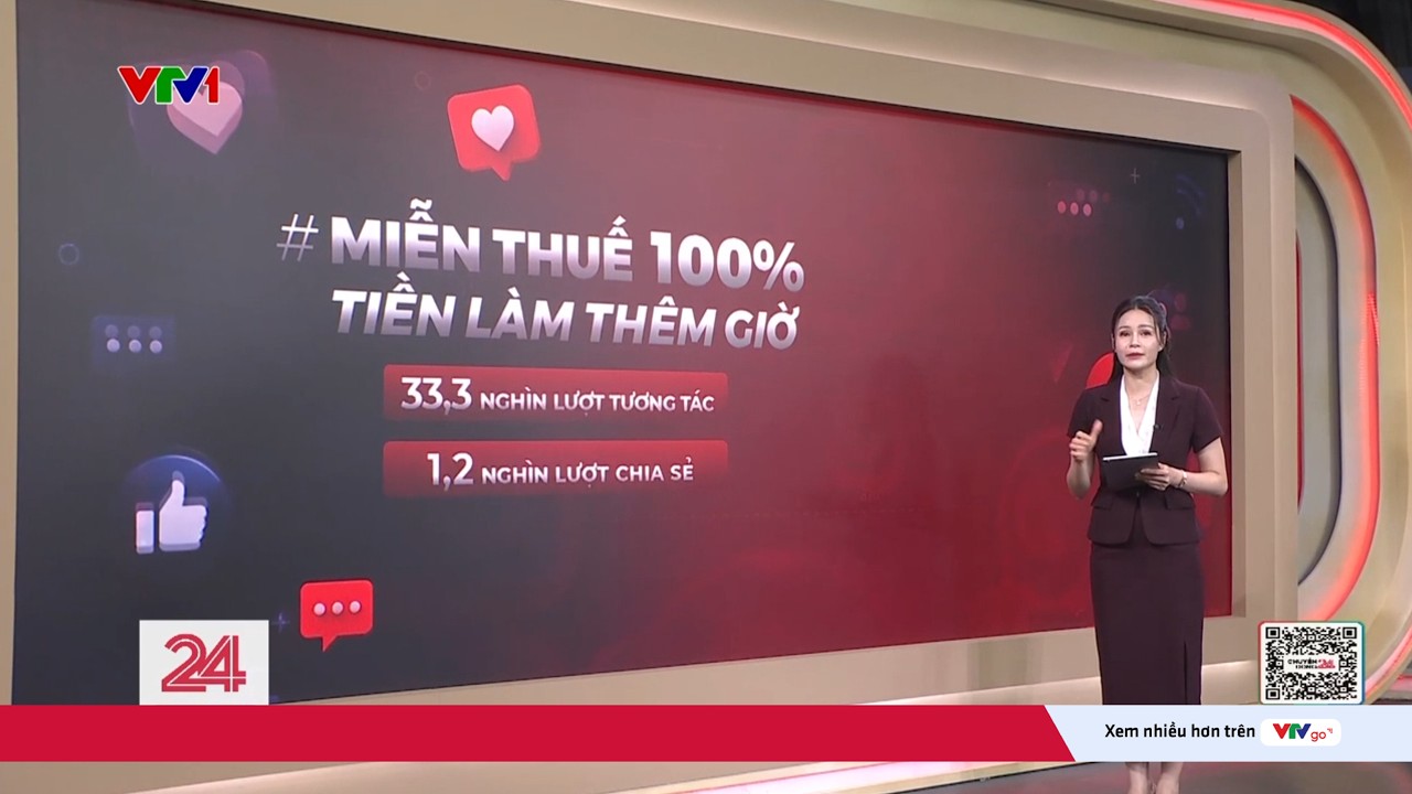 Miễn thuế 100% tiền làm thêm giờ, làm việc ban đêm từ ngày 01/7 | VTV24