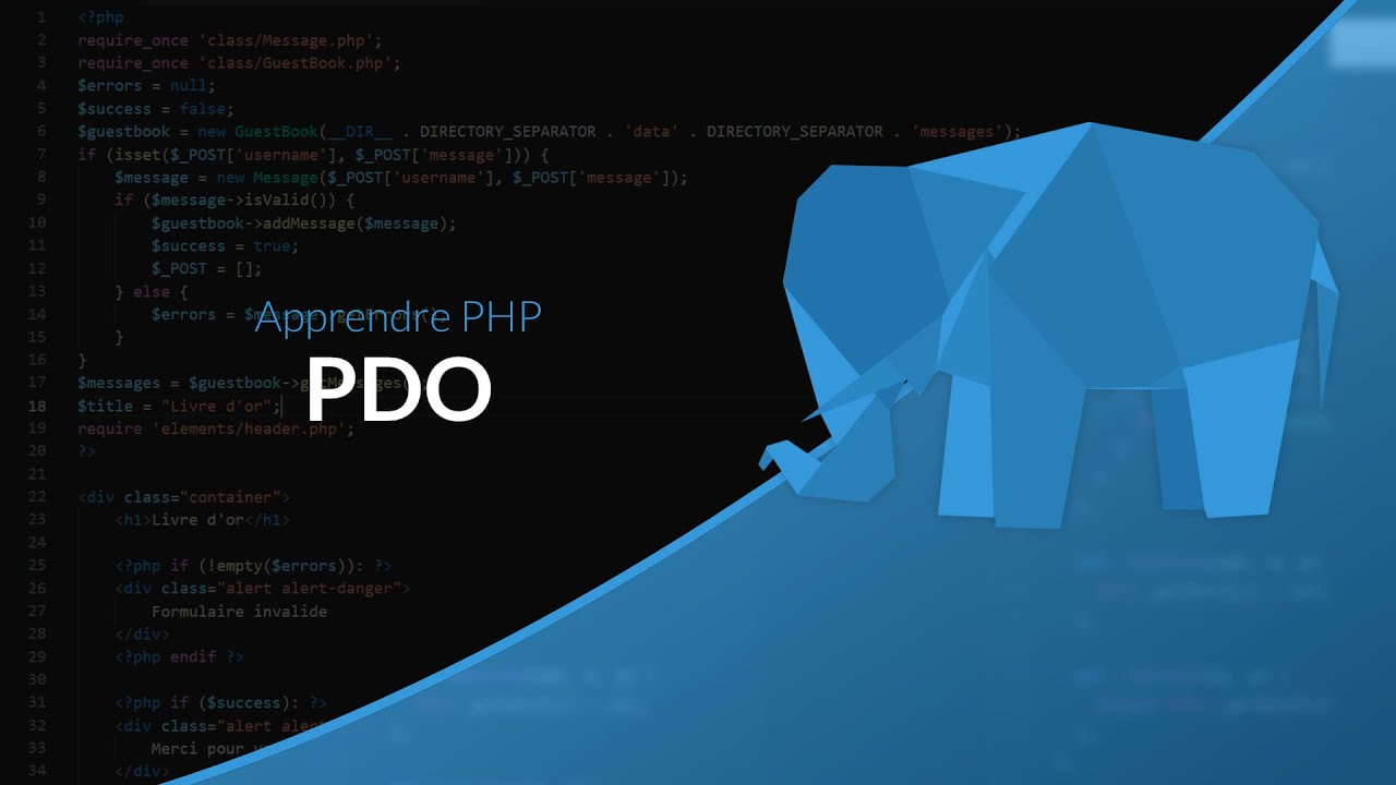 pdo php  2022 New  Apprendre le PHP : Chapitre 31, PDO