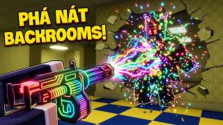Sử dụng súng máy "CẦU VỒNG" phá nát Backrooms! screenshot 5