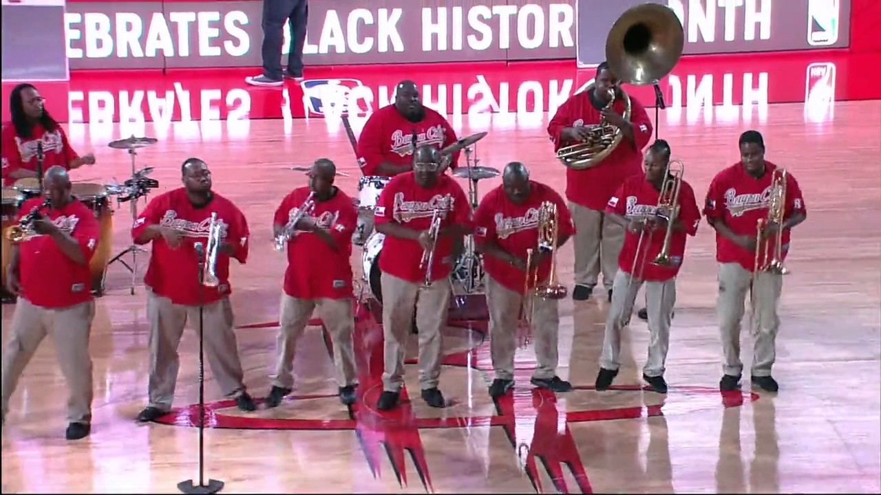 Bayou City Brass Band Houston Rockets Mardi Gras Night YouTube