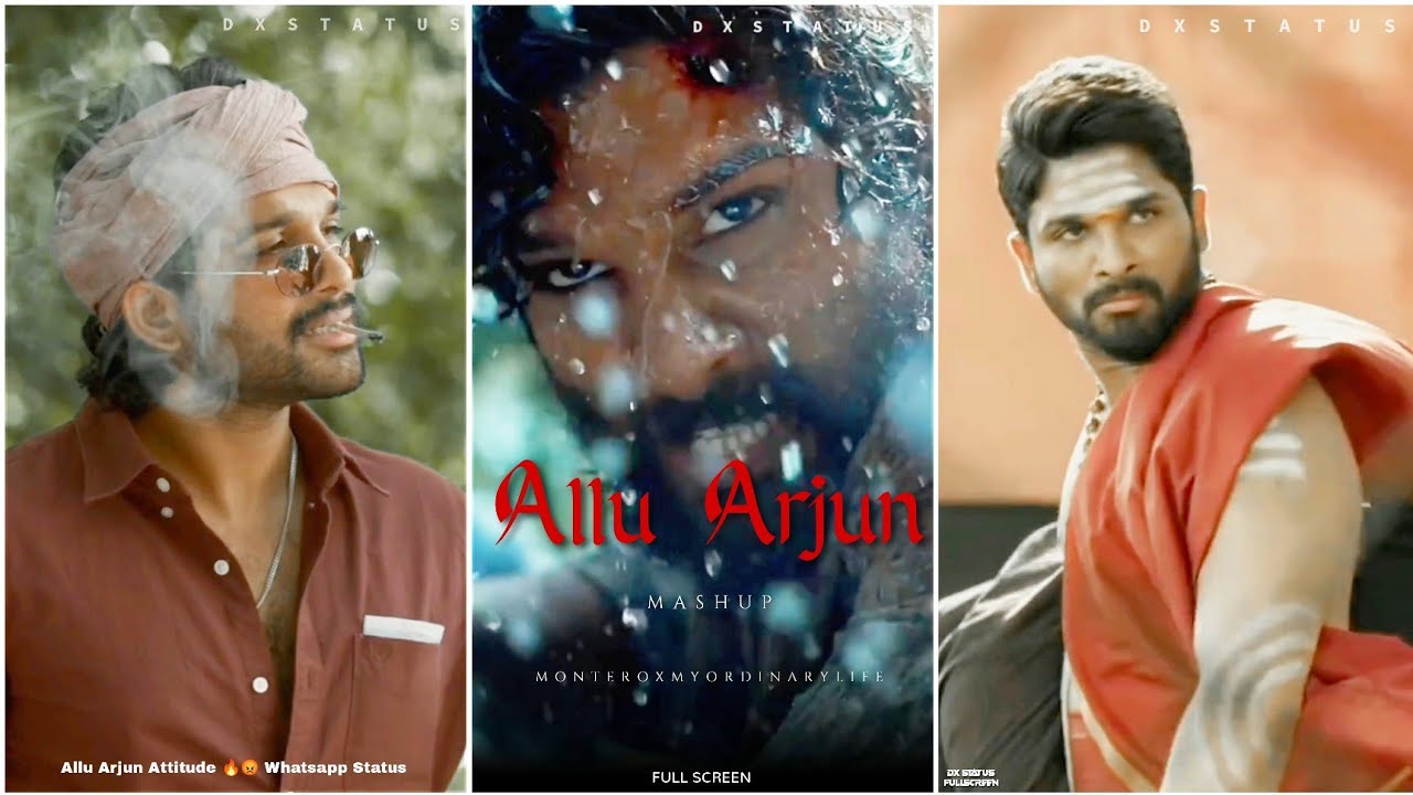 Allu Arjun Attitude Whatsapp Status | Allu Arjun Mood off Status 😡 Montero X My Ordinary Life Status