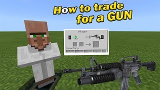 HOW TO TRADE FOR A GUN | Minecraft PE screenshot 5