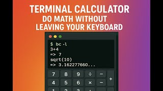 Terminal Calculator: Do Math Without Leaving Your Keyboard screenshot 2