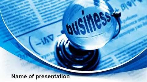 Crystal Globe on the Newspaper PowerPoint Template by PoweredTemplate.com