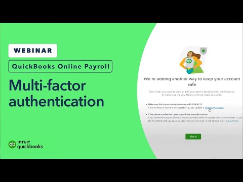 Multi-factor authentication for QuickBooks Online Payroll