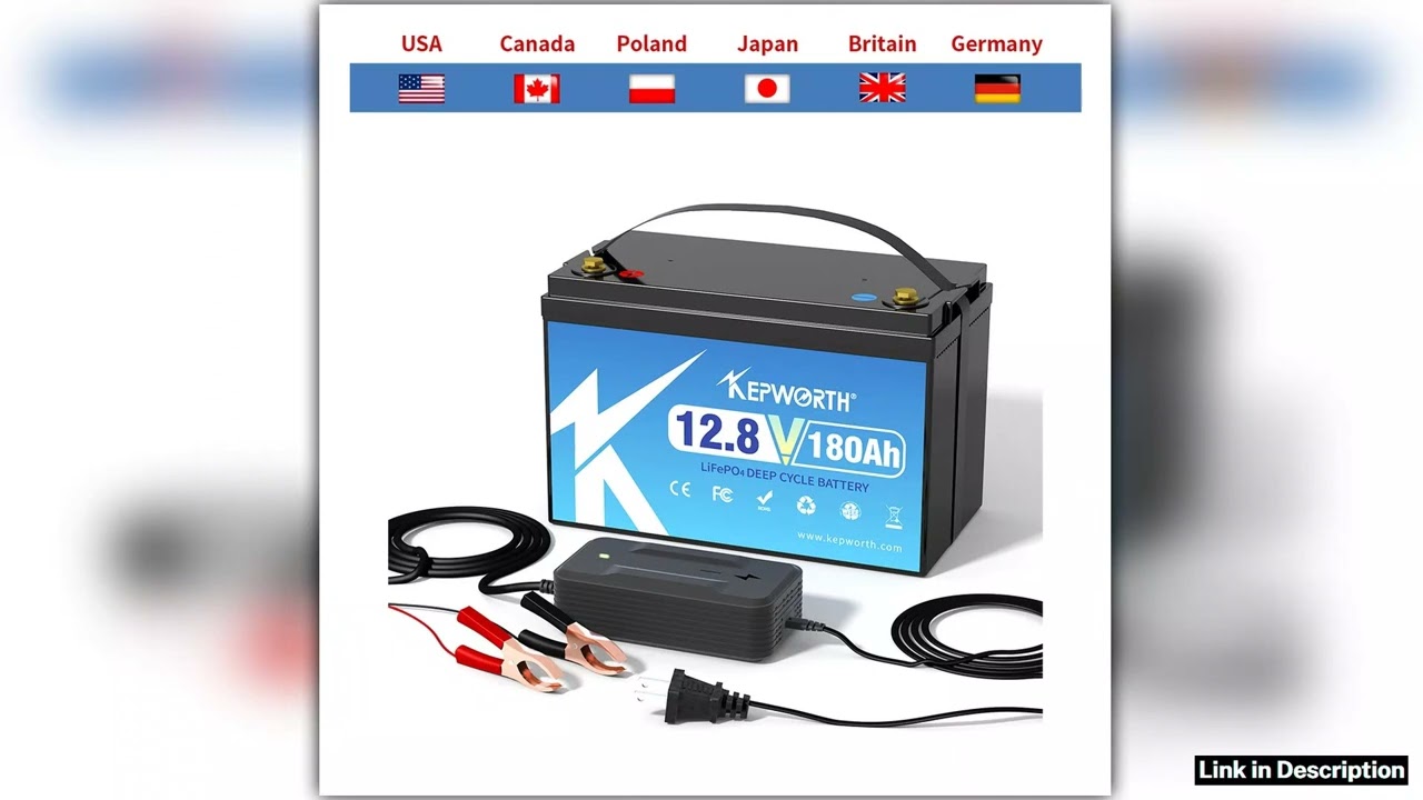 New 12V 180Ah Lithium Iron Phosphate Battery Upgraded BMS 6000 Cycles For RV Campers Golf Cart