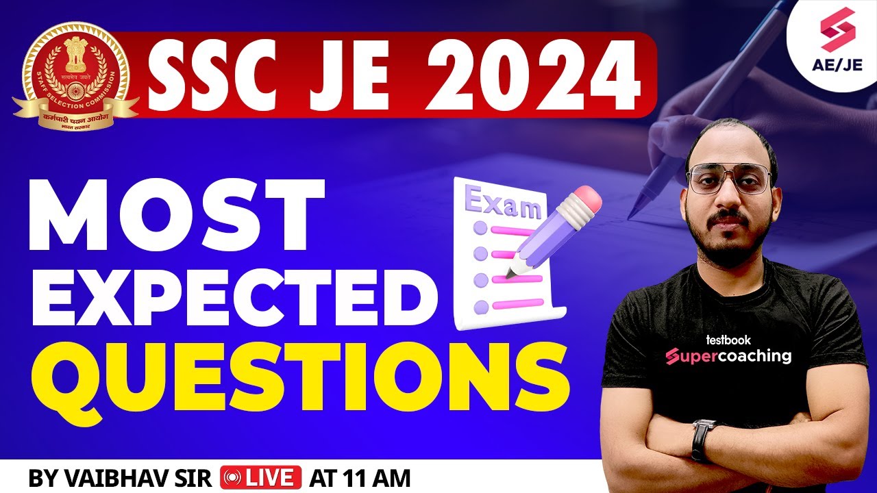 SSC JE 2024 Civil Engineering | SSC JE Most Expected Questions | SSC JE ...